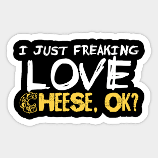 Cheese Love Joke String Dairy Pizza Goat Sticker